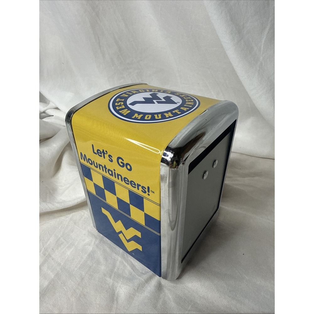 VTG Diner WV Mountaineers Jenkins  Napkin Holder Dispenser Tailgate Bar Party